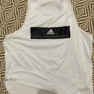 white adidas tank top